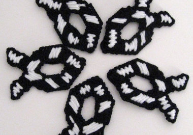 send 1 handcrafted tuxedo fish ornament to your US address big2