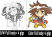draw a cool anime manga comic cartoon chibi portrait great for facebook twitter avatar or birthday Christmas gift small2