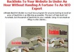 give you the Ultimate Backlink Builder software that will build 1000s of direct 1 way baklinks on autopilot to your site with its MRR small2
