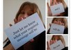 create a photo montage from square cropped photos of me holding up your required message or company advertisement small2