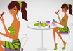 create cool illustration vector girl small2