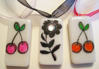 send you a cute stamped, colored, and sealed domino pendant on organza ribbon to US address only big2