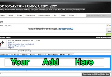 add your 234 x 60 banner and link to our new forum banner rotation for 30 days or 200 CLICKS big2
