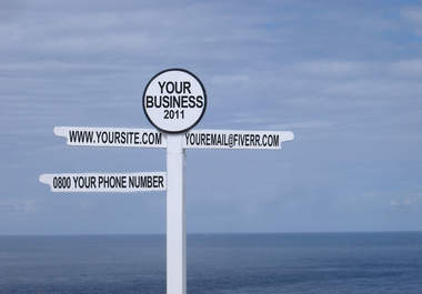 personalise a sign post by the sea big2