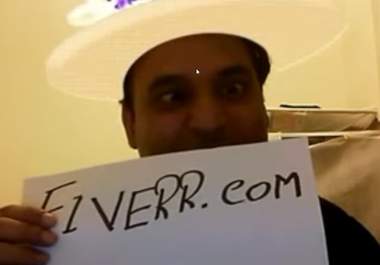 hold your Brand Sign and Say Great Things about it in Stupid and retarded way big2