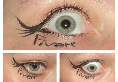 put message on my eyelid or under my eye big2