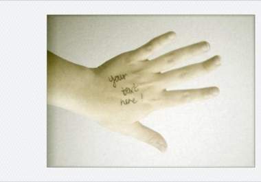 write anything you desire on my hand or wrist or even my fingers and give you 5 interesting instant style pictures big2
