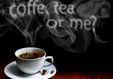 write a short message in the smoke coming from cup of coffee big2