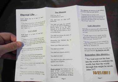 a bible tract to anyone in the world anonymously or otherwise big2