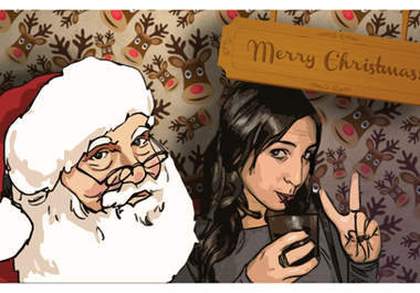 draw you side by side with Santa in this AMAZING christmas card big2