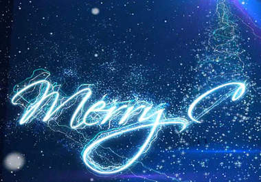 create Magic Greeting Christmas video card with your logo or name big2