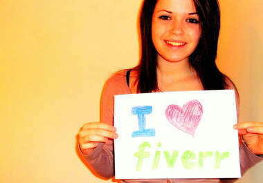take FIVE pictures of myself holding your message/sign big2