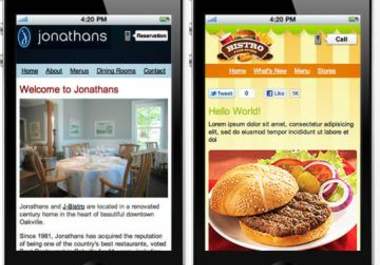create Mobile Website 10 page, fully featured, professional design with hosting big2