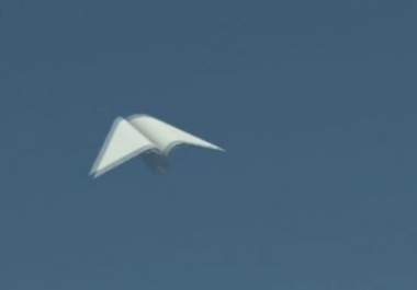 create a digital paper airplane displaying your message with music big2