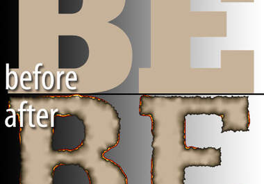 turn your text or logo into smoldering paper big2