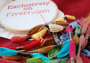 embroider your simple message in cross stitch and send you the jpg images big2