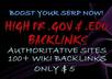 manually Build 100 High Pr GOV and Edu Wiki Backlinks small2