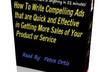 tell you how to write more compelling ads via mp3 so that you can make more sales of your product or service any product or service you sell small2