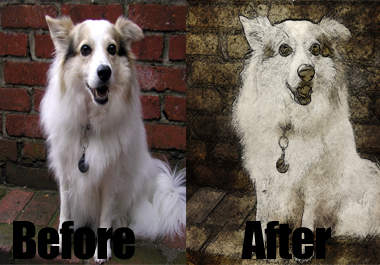 turn five pictures into an art sketch big2