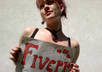 take a set of awesome HD photos holding a sign with your website or any other message small2