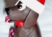 make you a cute dog in a Santa hat Christmas ornament sculpture small3