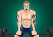 create you a vector cartoon picture, with your cartoonized head in body of bodybuilder small3