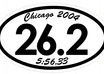 make you a customized euro style oval marathon or half marathon car decal/sticker with the race city, year and your finish time on it small3