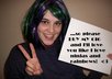 hold a sign saying WHATEVER you want in a wig small3
