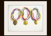 send you a stretch bracelet made of five strands of seed and bugle beads with a cute goldtone charm, US addresses only, small3