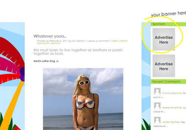 give you an advertising space, on my page page rank 1 big3