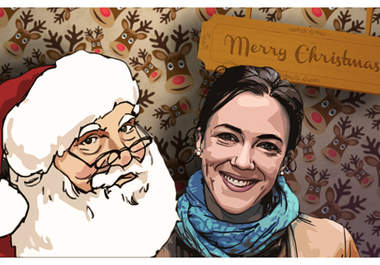 draw you side by side with Santa in this AMAZING christmas card big3