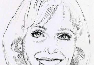 add pencil shading to the caricature I drew for you big3