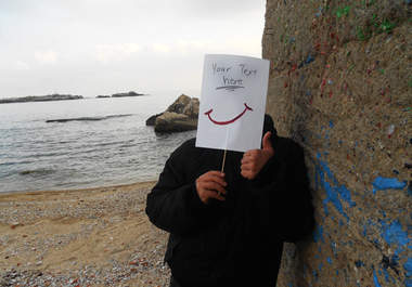 take an Awesome picture holding a Fan Sign Face with your message big3