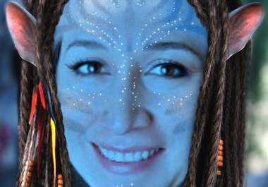 make 2 of your pictures look like an Avatar Character big3