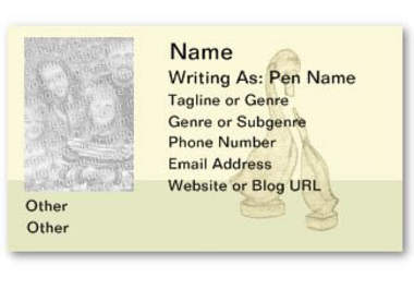 design an author or speaker photo business card for you using your image artwork or logo big3