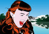 combine the pop art portrait I made for you with a BREATHTAKING illustrated background small3