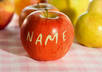 write your name/word on an apple