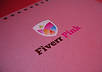 put your LOGO or writing on a pink notebook page as a realistic mockup