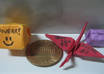 write your ad on a mini origami figure