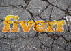 draw your LOGO on asphalt concrete to look like painted with old paint or graffiti style
