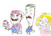 Drawings and cartoons