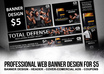design BANNER for your website, professional web banner design