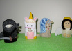 hand stitch two SIMPLE felt finger puppets small1