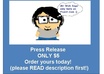 write an amazing press release to announce any news about your blog or website