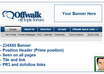 upload 234X60 static banner in header near Offwalk forum logo