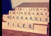 form any message you want artistically in scrabble tiles for HOLIDAYS