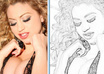 convert your photo to a digital charcoal outline