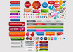deliver these100 Web Elements with Ready to Use PNG files