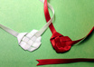mail you or someone you love a handmade celtic heart knot out of ribbon with a personalized message