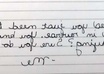 write up to 50 words backwards in cursive